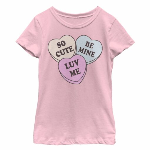 Girl_s Lost Gods Valentine_s Day Candy Hearts T-Shirt