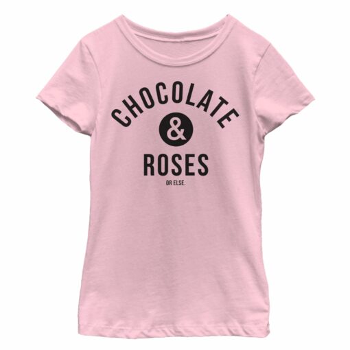 Girl_s Lost Gods Valentine_s Day Chocolate and Roses T-Shirt