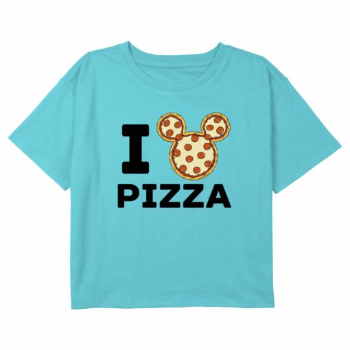 Girl_s Mickey & Friends I Love Pizza T-Shirt