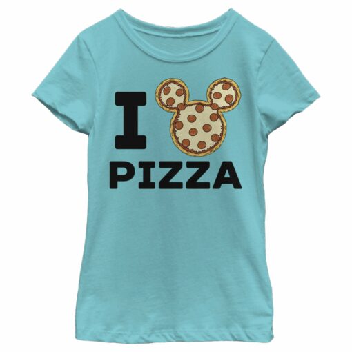 Girl_s Mickey & Friends Mickey Mouse Pizza T-Shirt