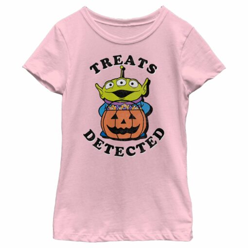 Girl_s Monsters Inc Halloween Alien Treats Detected T-Shirt