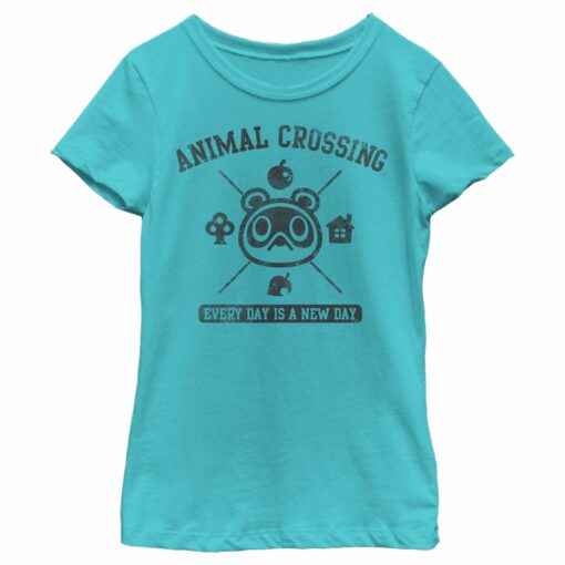 Girl_s Nintendo Animal Crossing Every Day is a New Day T-Shirt