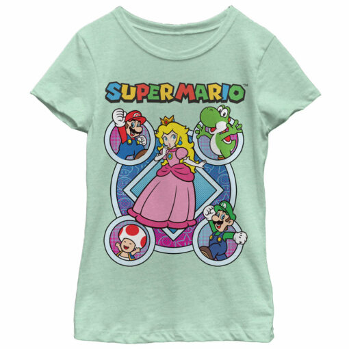 Girl_s Nintendo Super Mario Princess Peach Friends T-Shirt