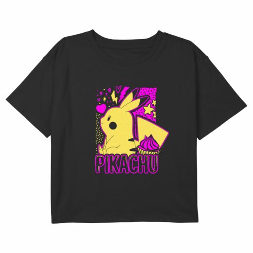 Girl_s Pokemon Pikachu Sweet Cupcake T-Shirt