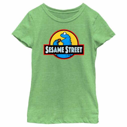 Girl_s Sesame Street Cookie Jurassic Park T-Shirt