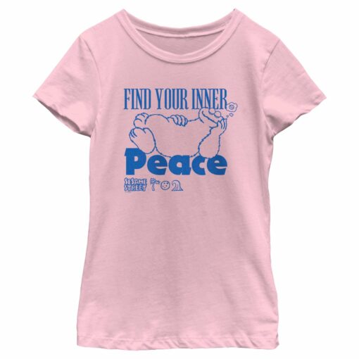 Girl_s Sesame Street Cookie Monster Find Your Inner Peace T-Shirt