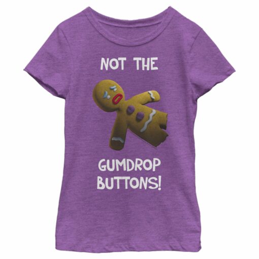 Girl_s Shrek Gingy Not the Gumdrop Buttons T-Shirt