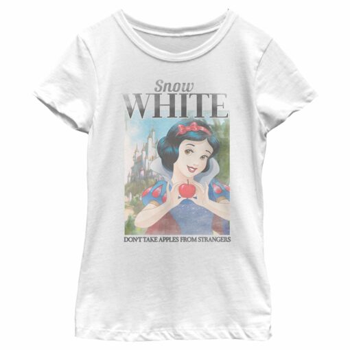 Girl_s Snow White and the Seven Dwarfs Don_t Take Apples From Strangers Poster T-Shirt