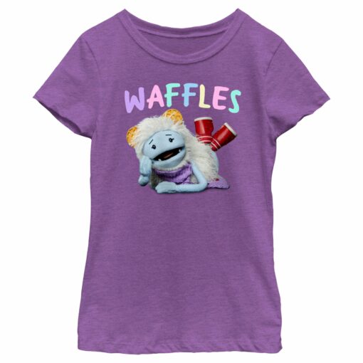 Girl_s Waffles + Mochi Cute Pose T-Shirt