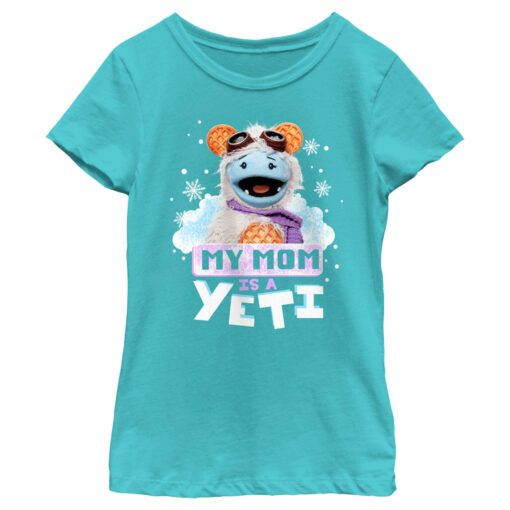 Girl_s Waffles + Mochi My Mom is a Yeti T-Shirt