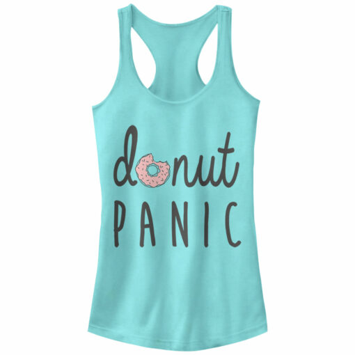 Junior_s CHIN UP Donut Panic Racerback Tank Top