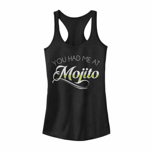 Junior_s CHIN UP Had Me at Mojito Cursive Racerback Tank Top