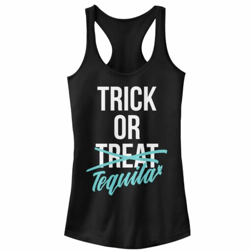 Junior_s CHIN UP Halloween Trick or Tequila Racerback Tank Top