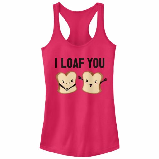 Junior_s CHIN UP I Loaf You Racerback Tank Top