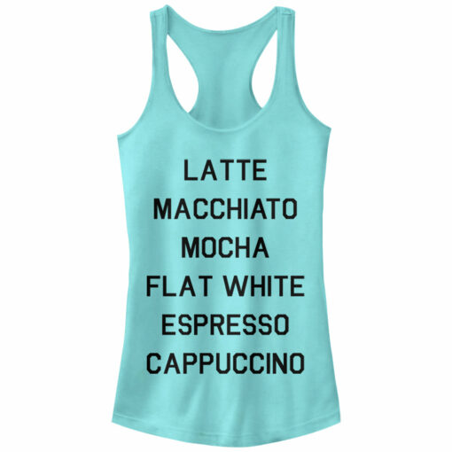 Junior_s CHIN UP Latte Macchiato Mocha Coffee Racerback Tank Top