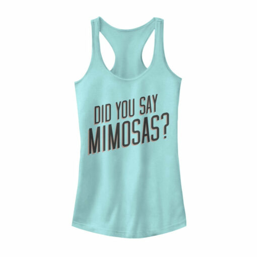 Junior_s CHIN UP Say Mimosas Racerback Tank Top