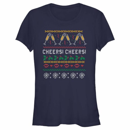 Junior_s CHIN UP Ugly Christmas Cheers T-Shirt