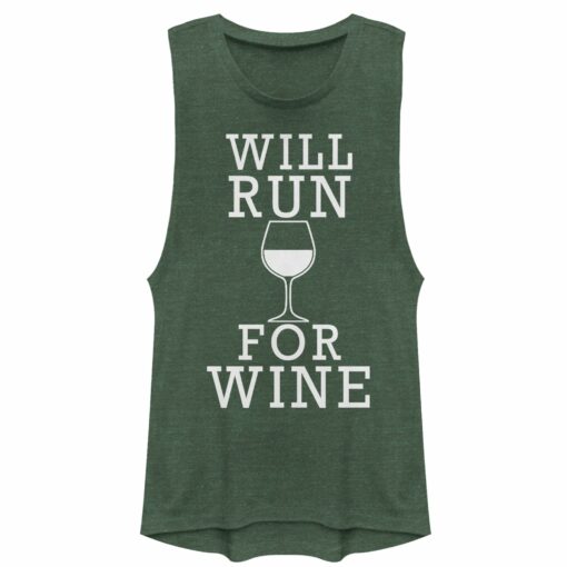 Junior_s CHIN UP Will Run For Wine Festival Muscle Tee