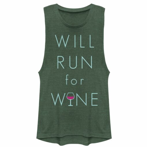 Junior_s CHIN UP Will Run For Wine Glass Festival Muscle Tee