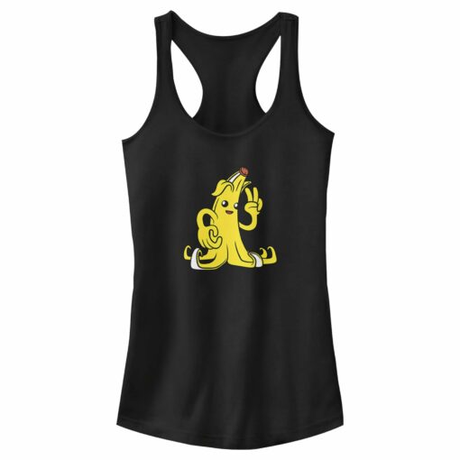 Junior_s Fortnite Peely Peace Sign Racerback Tank Top