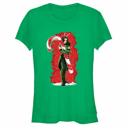 Junior_s Guardians of the Galaxy Holiday Special Mantis Candy Cane Hug T-Shirt