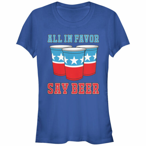 Junior_s Lost Gods All in Favor Say Beer T-Shirt