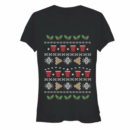 Junior_s Lost Gods Ugly Christmas Pong T-Shirt