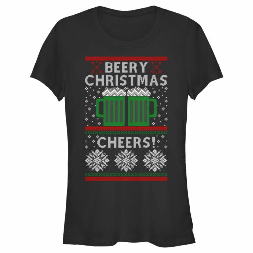 Junior_s Lost Gods Ugly Sweater Christmas Cheers T-Shirt