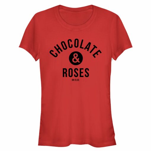 Junior_s Lost Gods Valentine_s Day Chocolate and Roses T-Shirt