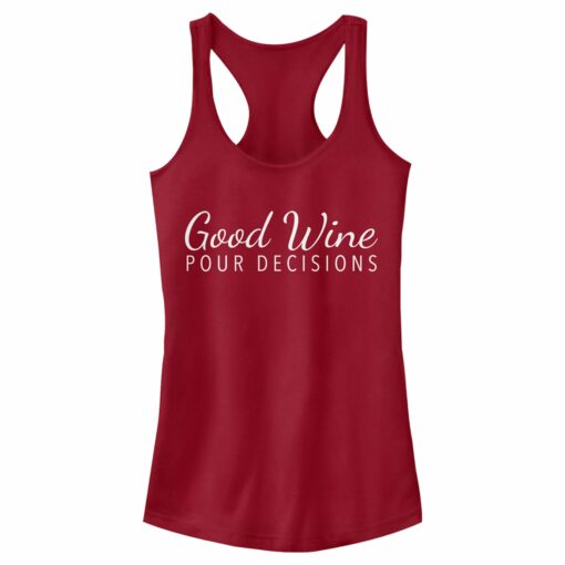 Junior_s Lost Gods Wine Quote Racerback Tank Top