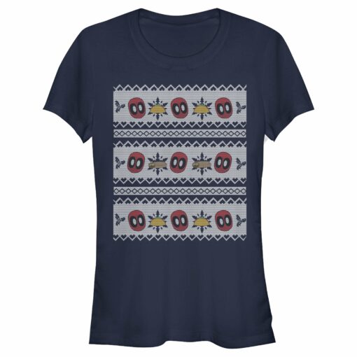 Junior_s Marvel Ugly Christmas Deadpool Taco T-Shirt