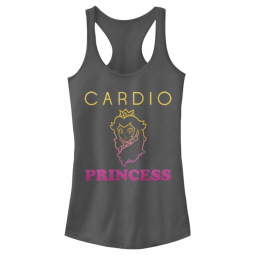 Junior_s Nintendo Cardio Princess Peach Racerback Tank Top