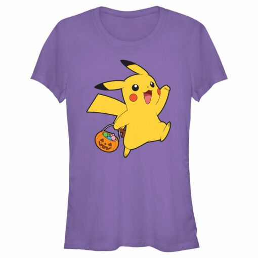 Junior_s Pokemon Halloween Trick-or-Treating Pikachu T-Shirt