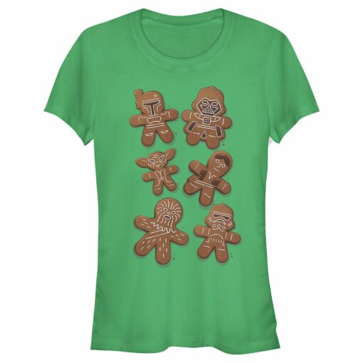 Junior_s Star Wars Christmas Gingerbread Cookies T-Shirt