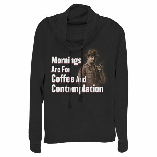 Junior_s Stranger Things Hopper Coffee and Contemplation Cowl Neck Sweatshirt