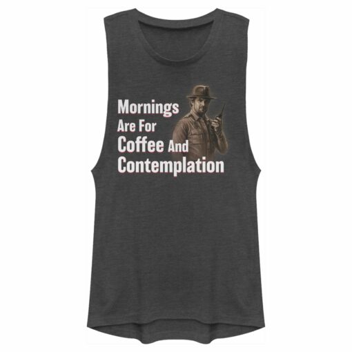 Junior_s Stranger Things Hopper Coffee and Contemplation Festival Muscle Tee