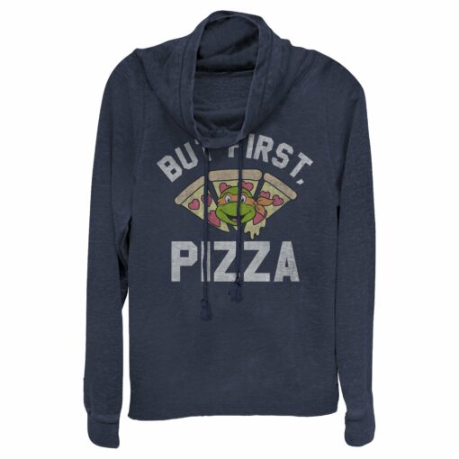 Junior_s Teenage Mutant Ninja Turtles But First Pizza Cowl Neck Sweatshirt