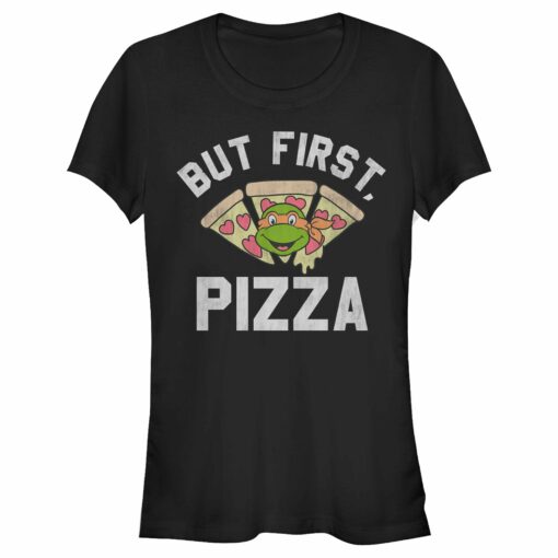 Junior_s Teenage Mutant Ninja Turtles But First Pizza T-Shirt