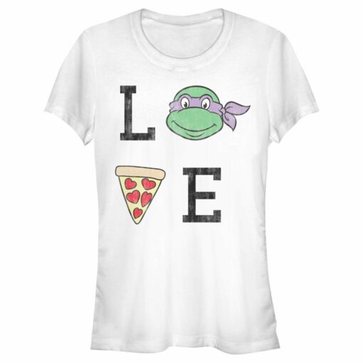 Junior_s Teenage Mutant Ninja Turtles Distressed Pizza Love Raphael T-Shirt