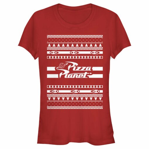 Junior_s Toy Story Ugly Christmas Pizza Planet T-Shirt