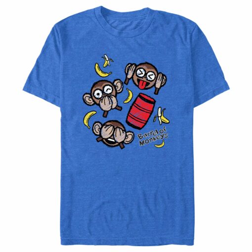 Men_s Barrel of Monkeys Funny Faces T-Shirt