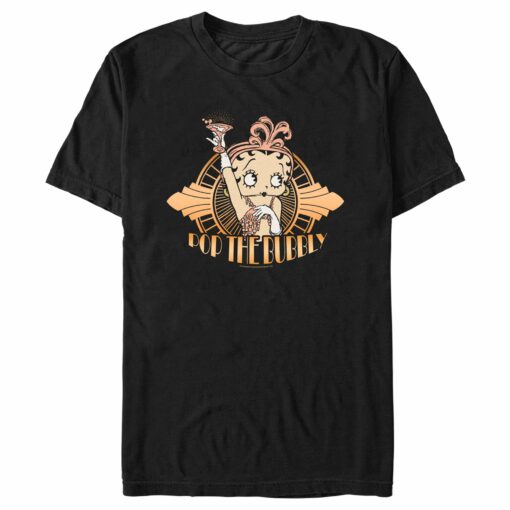 Men_s Betty Boop New Year_s Pop the Bubbly T-Shirt