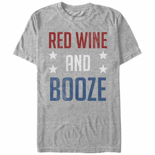 Men_s CHIN UP 4th of July Wine and Booze T-Shirt