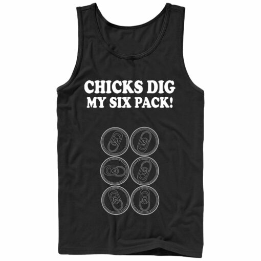 Men_s CHIN UP Chicks Dig My Six Pack Tank Top