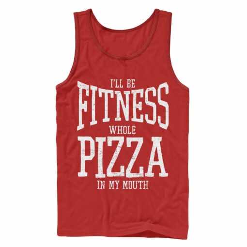 Men_s CHIN UP Fitness Whole Pizza Tank Top