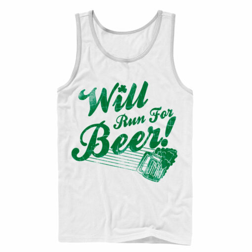 Men_s CHIN UP Will Run For Beer Tank Top