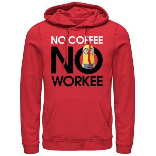 Men_s Despicable Me Minion No Coffee Pull Over Hoodie