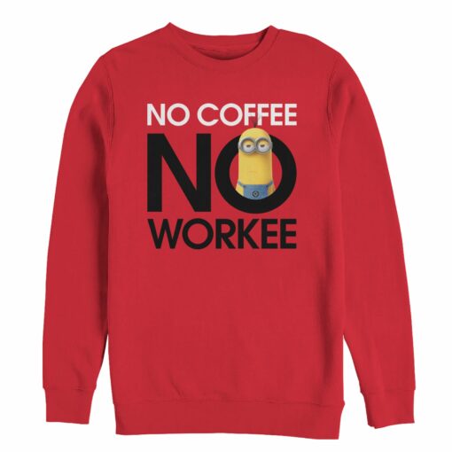 Men_s Despicable Me Minion No Coffee Sweatshirt