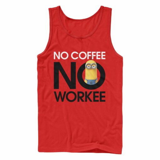 Men_s Despicable Me Minion No Coffee Tank Top