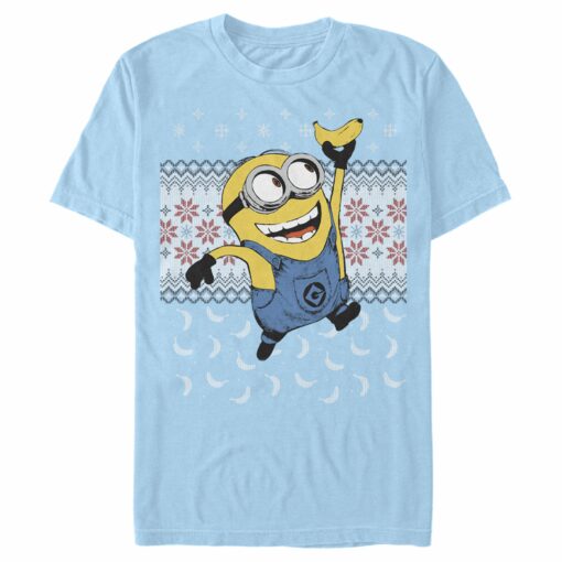 Men_s Despicable Me Ugly Christmas Minons Banana T-Shirt